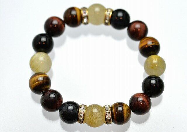 パワーストーン 天然石 ブレスレット 仕事運 お守り タイガーアイ ファルコンアイ レッドタイガーアイ ルチルクォーツ メンズ 金運 ギフト 送料無料