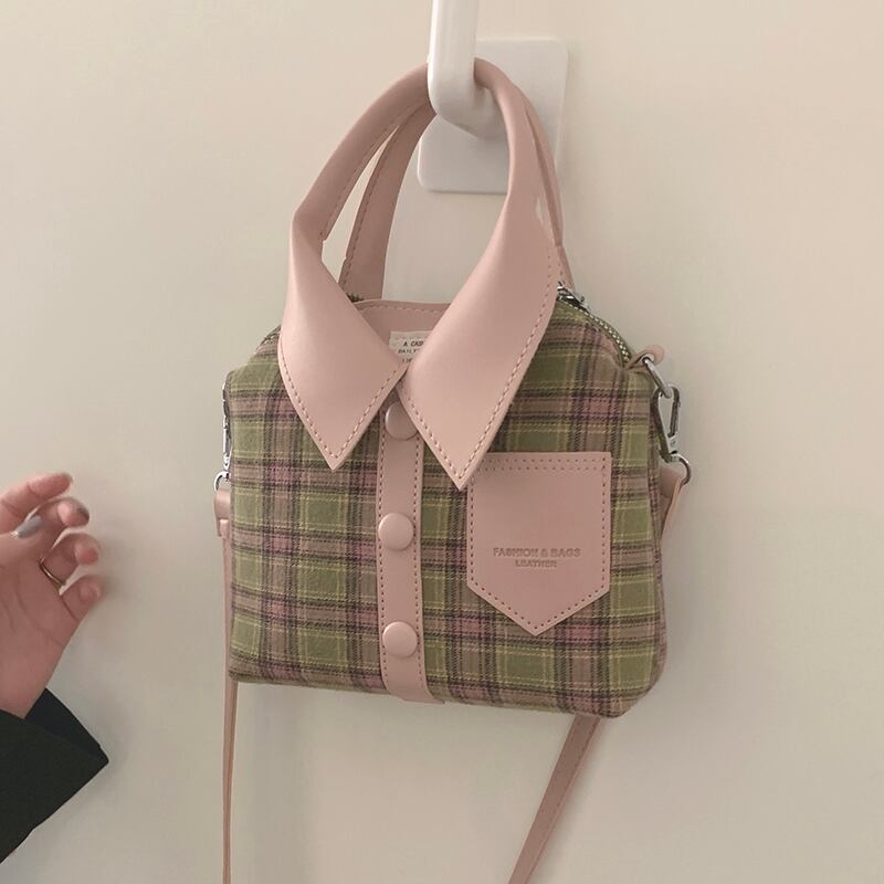 英国格子縞の洋服型ショルダーバッグ | citron elegant 
