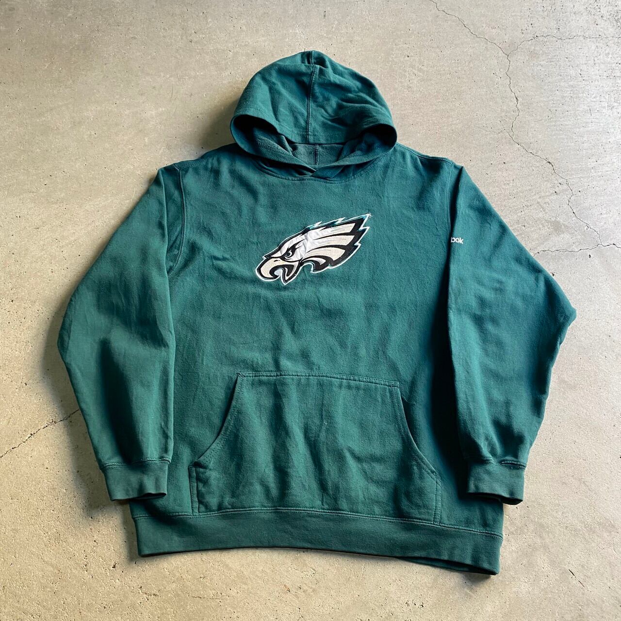 リーボック NFL イーグルス 刺繍ロゴ スウェット グリーン （XL）