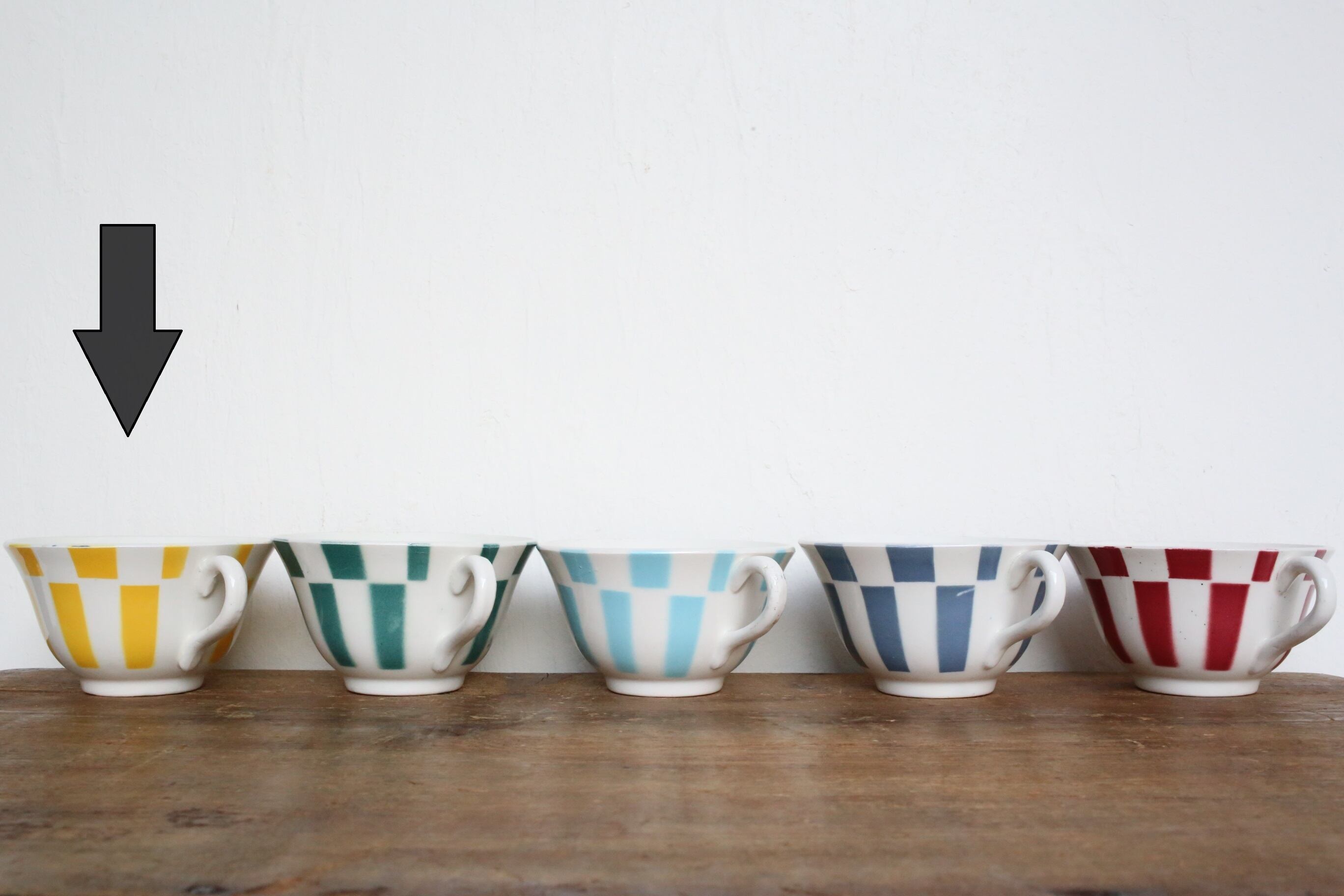 フランス アンティーク ヴィンテージ Digoin ディゴワン カップ 『黄色』 N-01281J