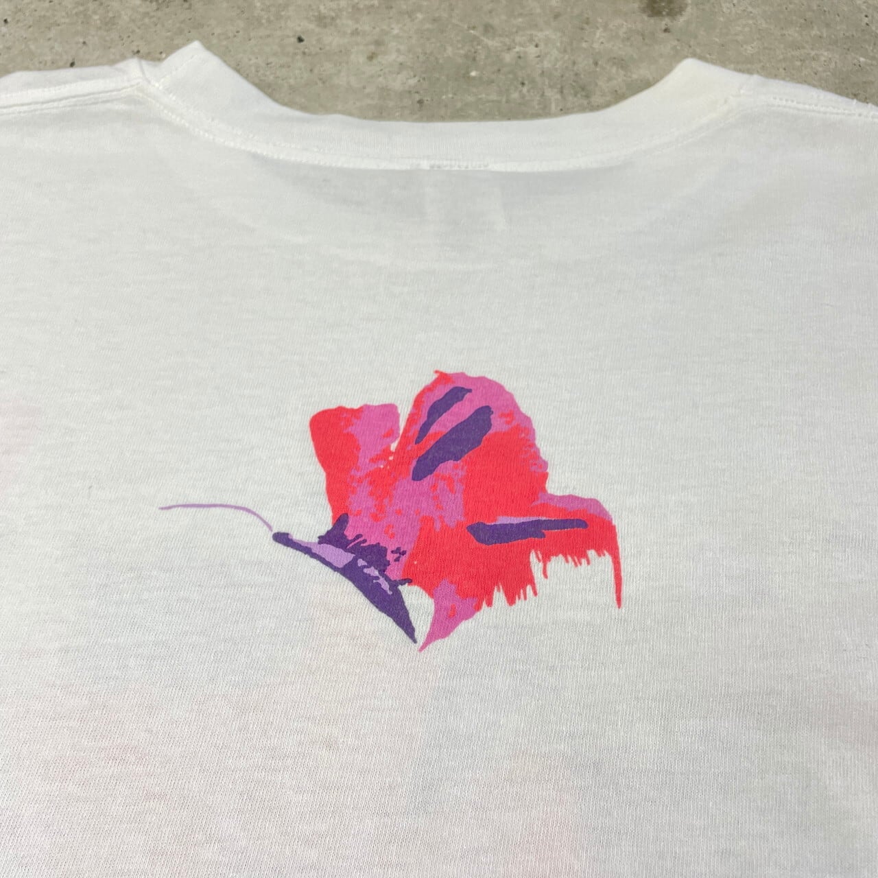 USA製 90年代 FUCHSIAS HUMMINGBIRDS 花 鳥 アートプリント Tシャツ メンズXL