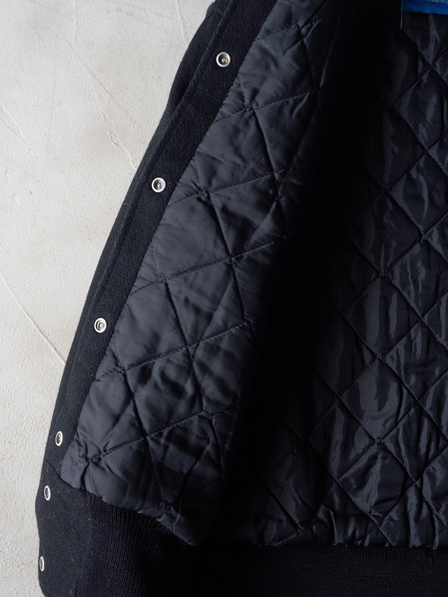 "HOLLOWAY" '80s vintage Wool stadium jumper