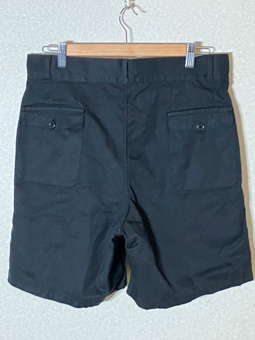 DEAD STOCK ITALIAN ARMY 70’S 2PLEATS CHINO SHORTS BLACK DYE 2