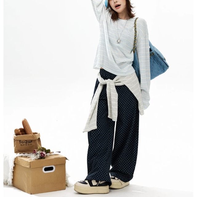 relaxed borde long tee　リラックスボーダーロングティー　J2166