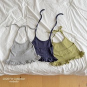 韓国子供服 / ninibello / Bibi Eyelet Halter Top  / トップ *XS~XXL*