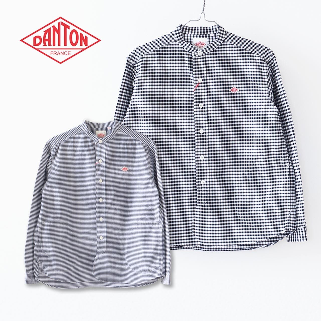 タント　 DANTON [ダントン] W L/S BAND COLLAR OXFORD SHIRTS [DT-B0279OXP