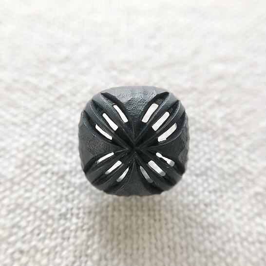 ●『2個セット』スクエア メッシュフラワー×ディープグレー 15㎜