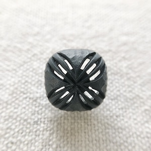 ●『2個セット』スクエア メッシュフラワー×ディープグレー 15㎜