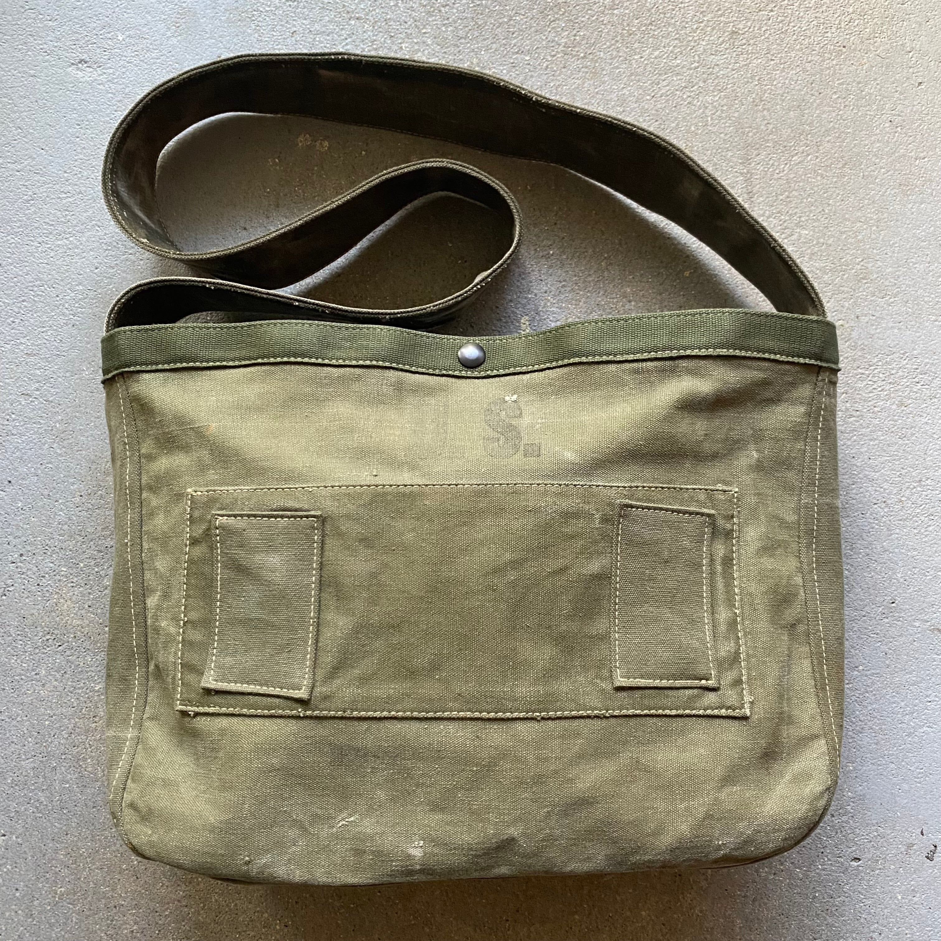 40's U.S. MILITARY TWO-TONE NEWSPAPER BAG | PPF vintage & remake