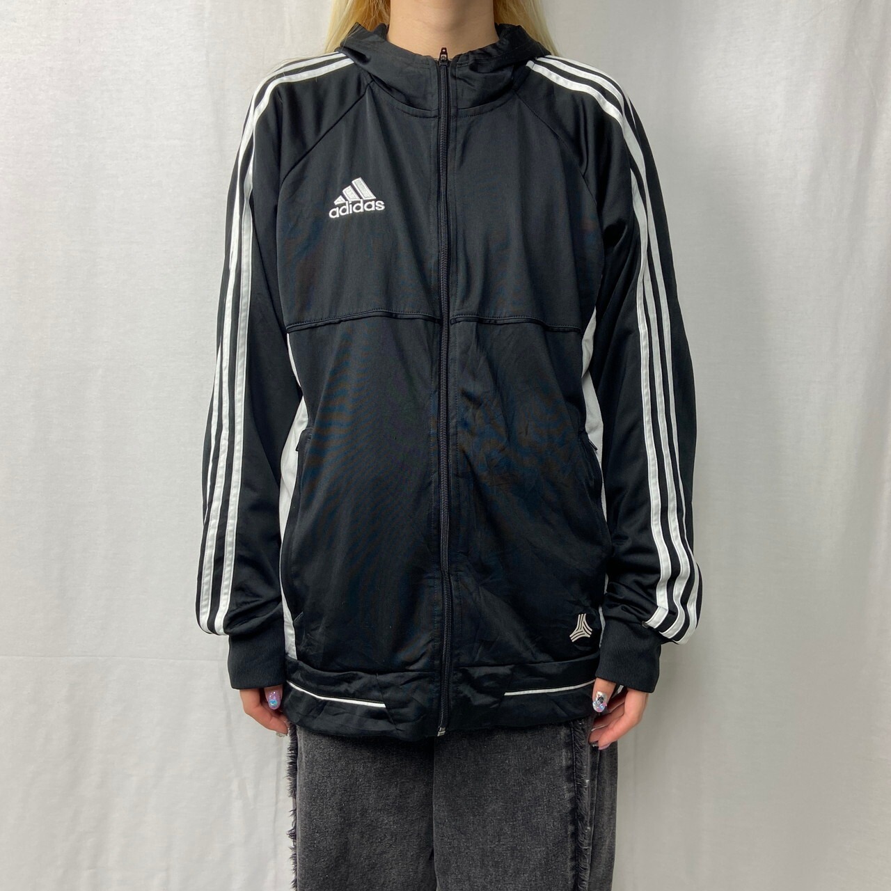 adidas アディダス ジャージパーカー トラックジャケット メンズM 古着 