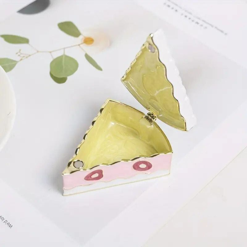 ショートケーキの小物入れ メタル チョコ クリーム ラインストーン 花