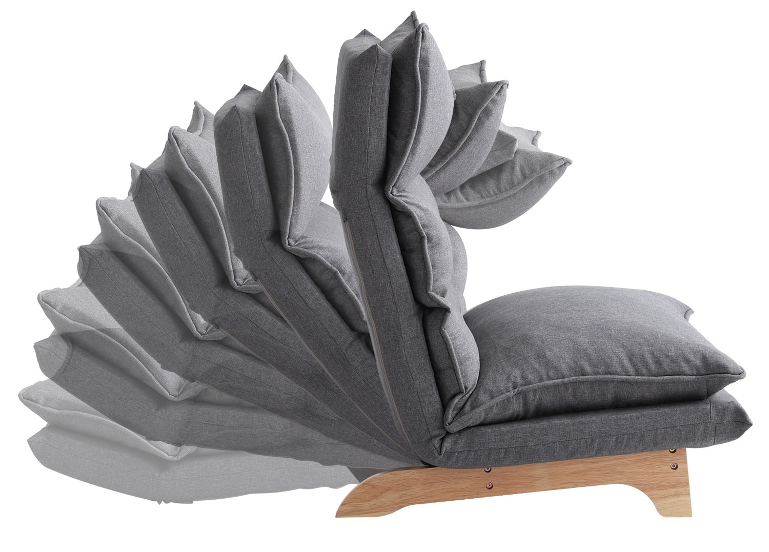 脚付きリクライニングローソファオットマンセット | TKSKSHOP☆送料無料☆