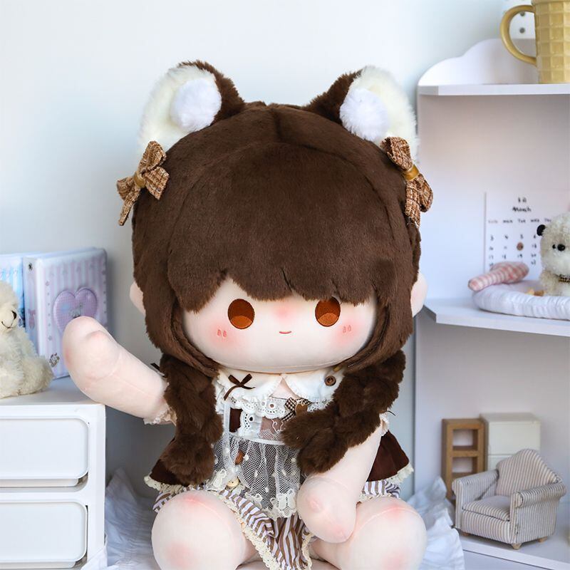 本体+服 20cm 着せ替えぬいぐるみ 無属性 ピンクの髪と青い目女の子 薇