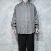 linen button down shirt gray