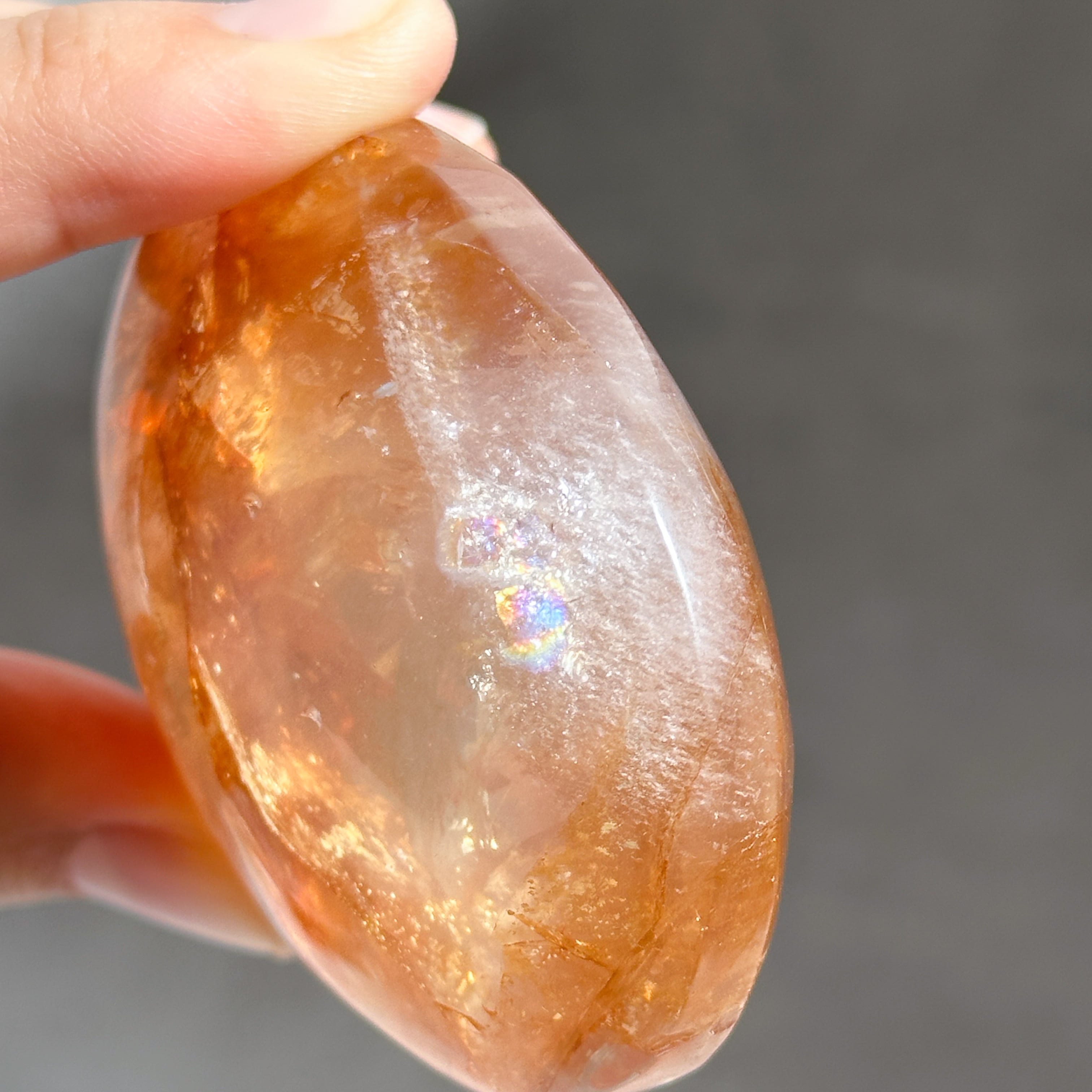 レッドヘマタイトクォーツ パームストーン35◇Red Hematite Quartz