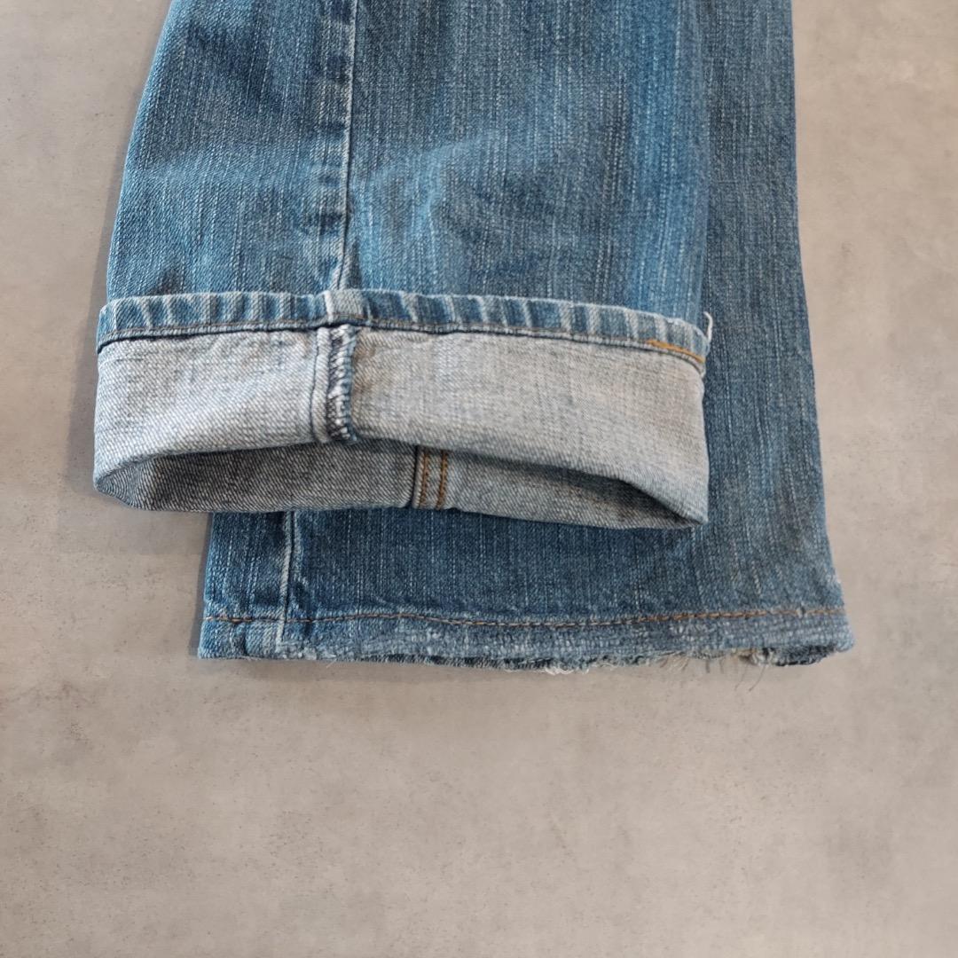メンズ リーバイス569 Levis W36 ワイド バギー 青 古着 ヒゲ 22106