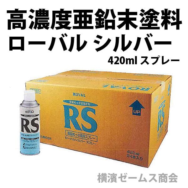 常温亜鉛めっき塗料「ローバルシルバー：420mlスプレー6本セット」高濃度亜鉛末塗料（ジンクリッチペイント）HDZ55相当の防食（耐食）性能。防錆（サビ）・さび止め効果。溶融亜鉛めっきの代替・補修・メンテナンスとして、ROVAL SILVER：RSスプレー　鋼材のさび止め、古くなった亜鉛メッキ施設のリフレッシュ（再めっき効果）サビ止め 、ビル・マンションの手すり、立体駐車場、橋梁・高速道路・プラントタンクの重防食施設等に。