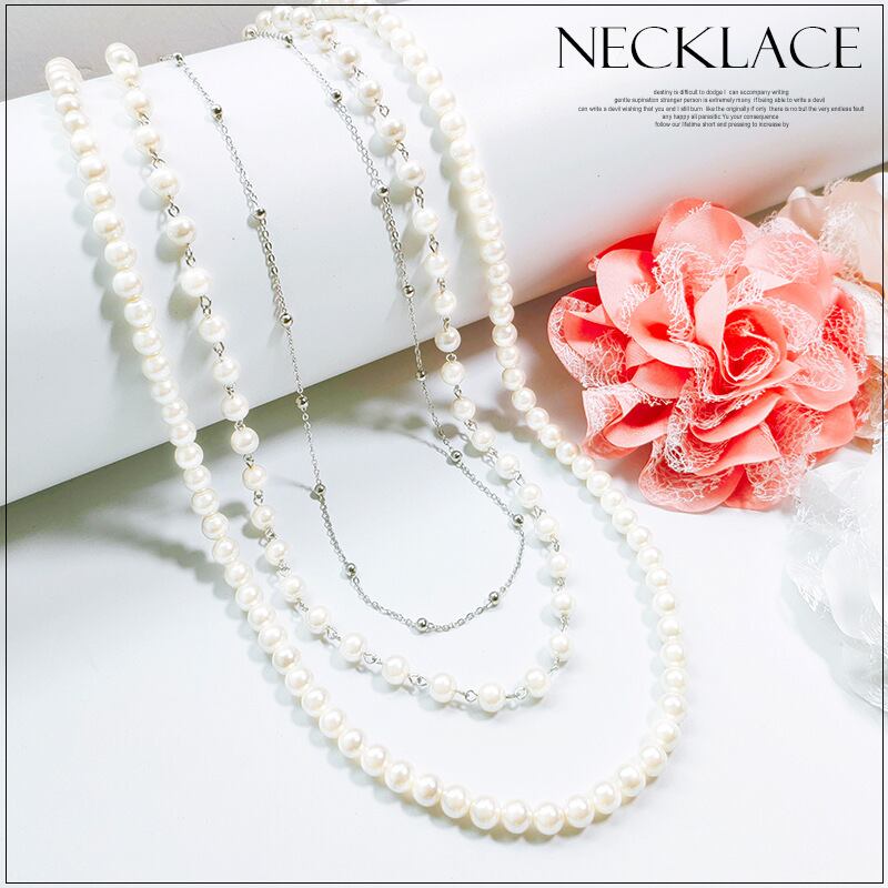 即日配送 送料無料 パール ネックレス ロング フォーマル 冠婚葬祭 ブラックフォーマル 結婚式 披露宴 パーティ 卒園式 入園式 卒業式 入学式 通夜 葬式 七五三 礼装 礼服 ホワイトデー ロング ショート シルバー シルバーアクセサリー L001 パーティードレス通販emile