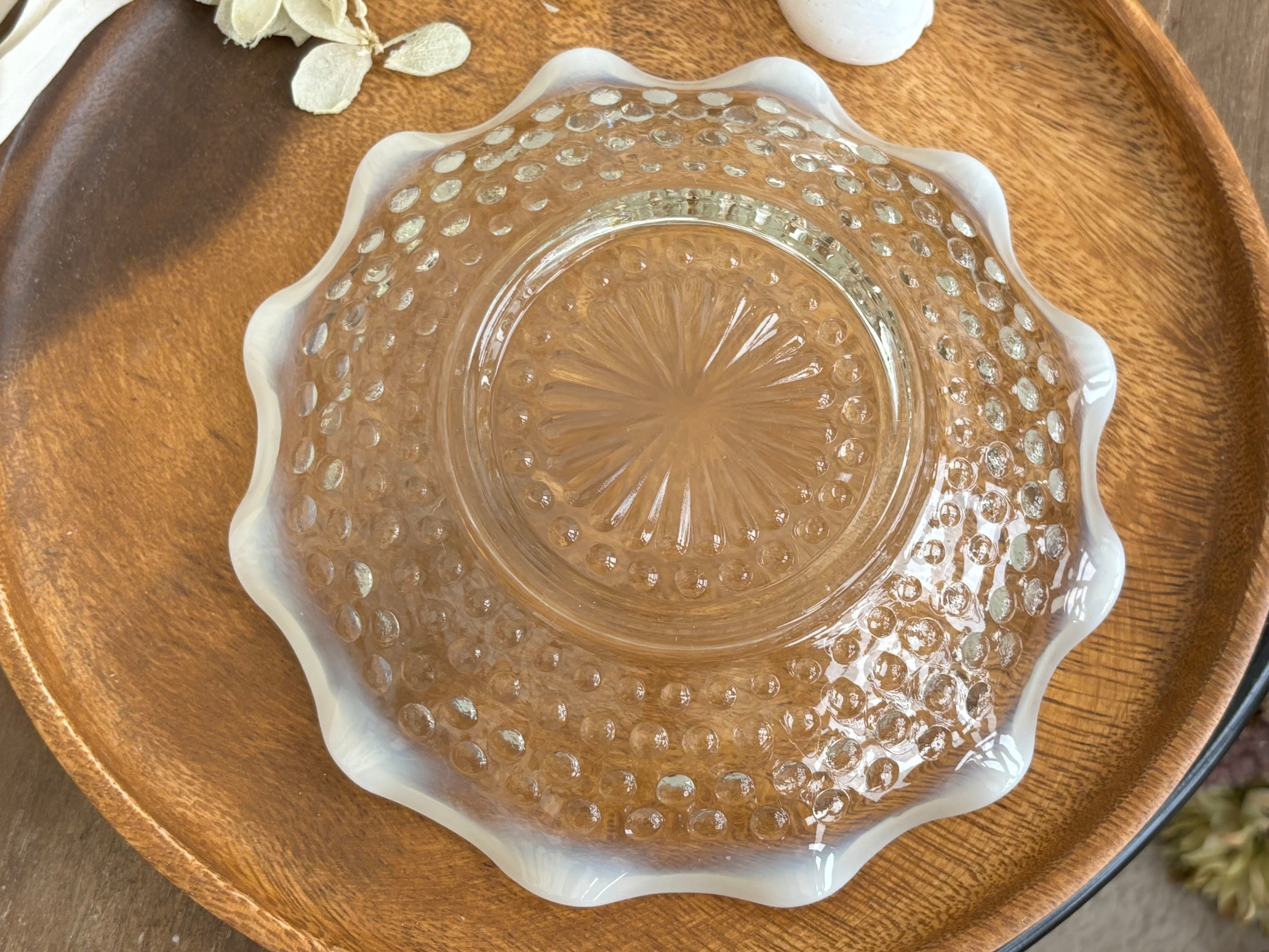 アンカーホッキング ホブネイルミルクガラスボウル | アンティーク