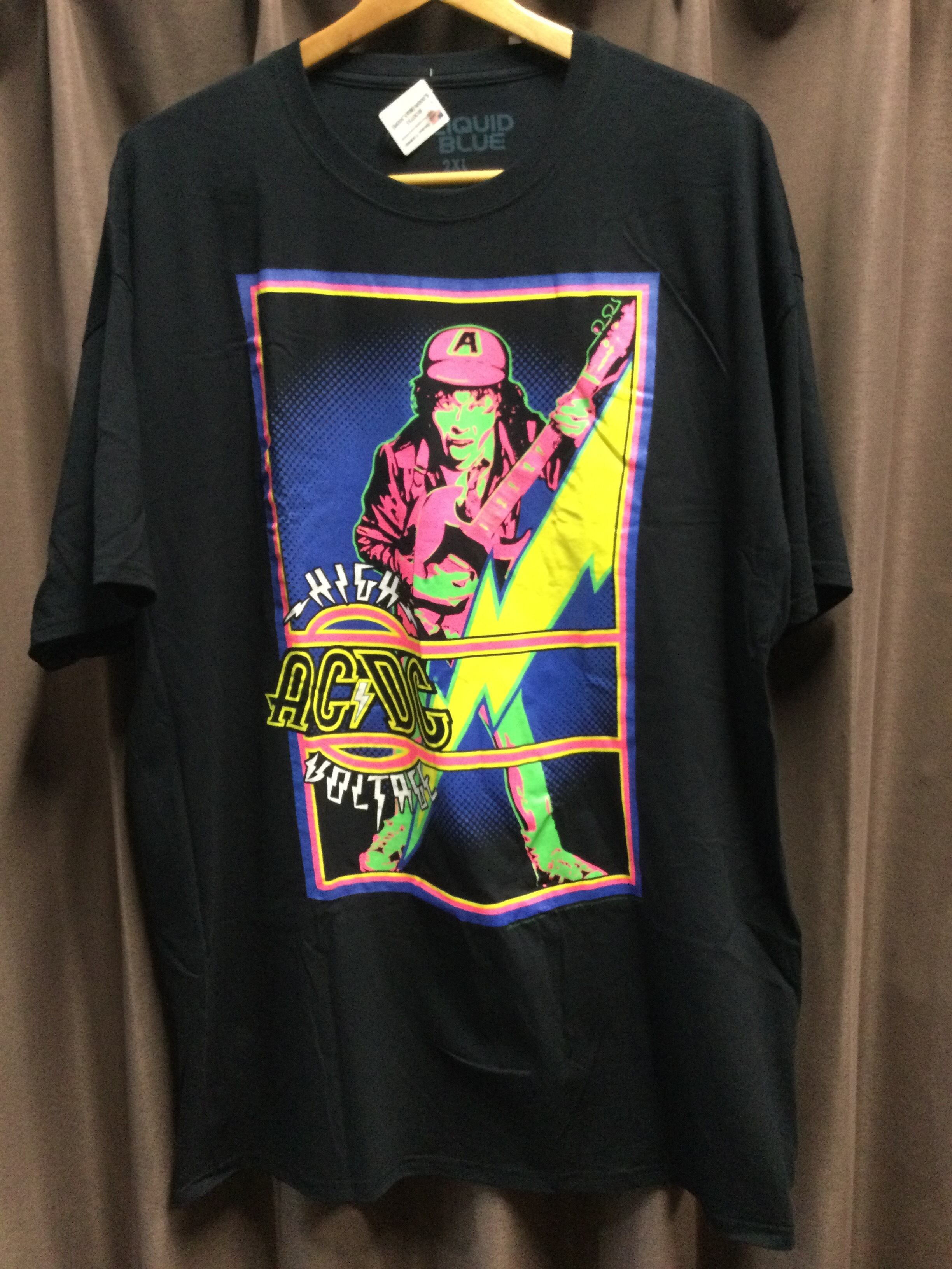 AC/DC 黒① Tシャツ XL アンガス・ヤング