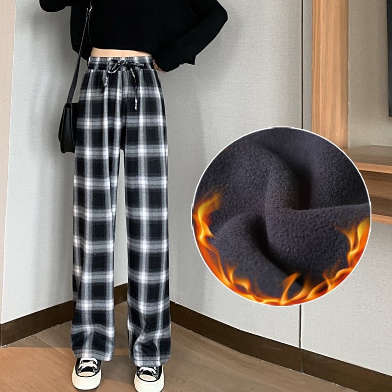 ワイドパンツ チェック 格子柄 ガウチョ ギャザー ゆったり ロング