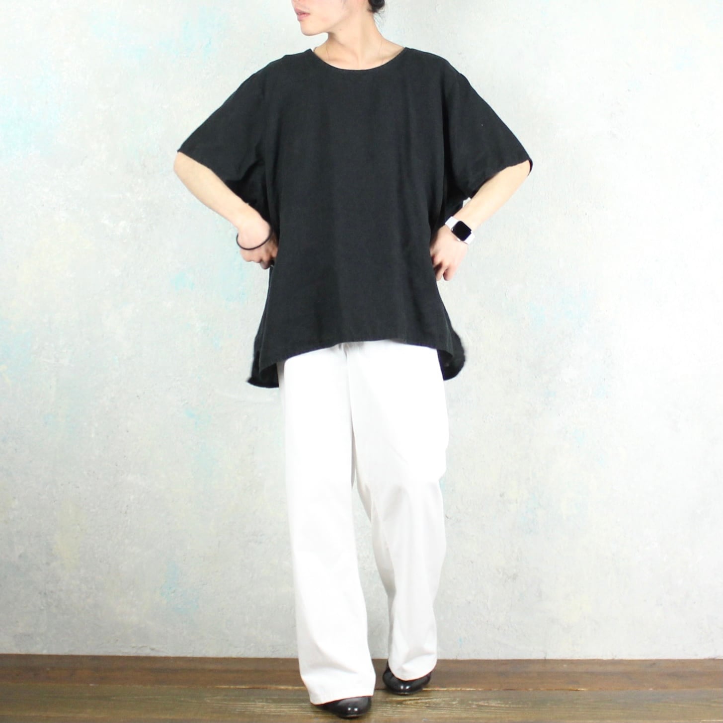 FLAX S/S ワイドシルエット フラックス リネン プルオーバー 【OT-2566