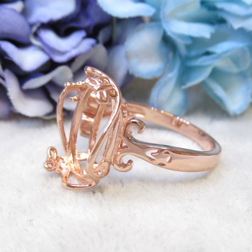 14×10㎜  バタフライ リエル  S925  リング台  PG