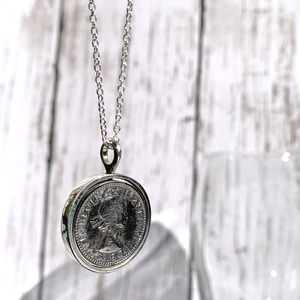 シックスペンスコイン回転式ネックレス