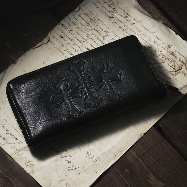 CHROME HEARTS クロムハーツ Wallet ウォレット 財布 レザー】REC F