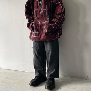 -FUBU- 90's black wide denim pants