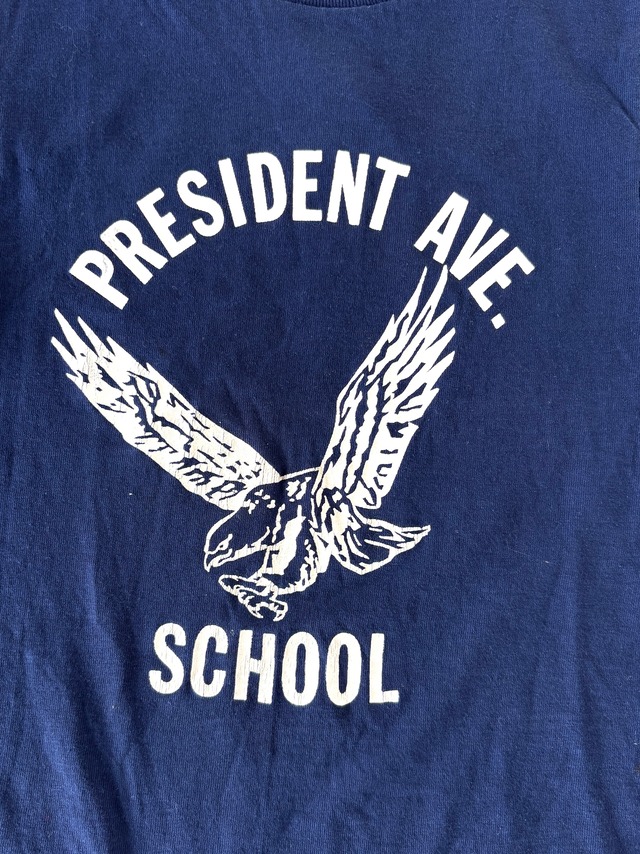 【3-4T相当・vintage】USA製PRESIDENT AVE SCHOOL tee