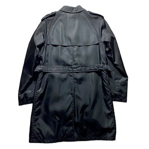 vintage PRADA black nylon trench coat