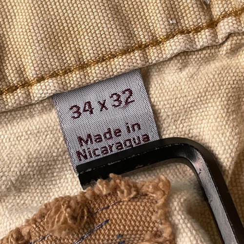 10s ホワイト ダブルニー Carhartt カーハート パンツ 34×32 詳細写真12