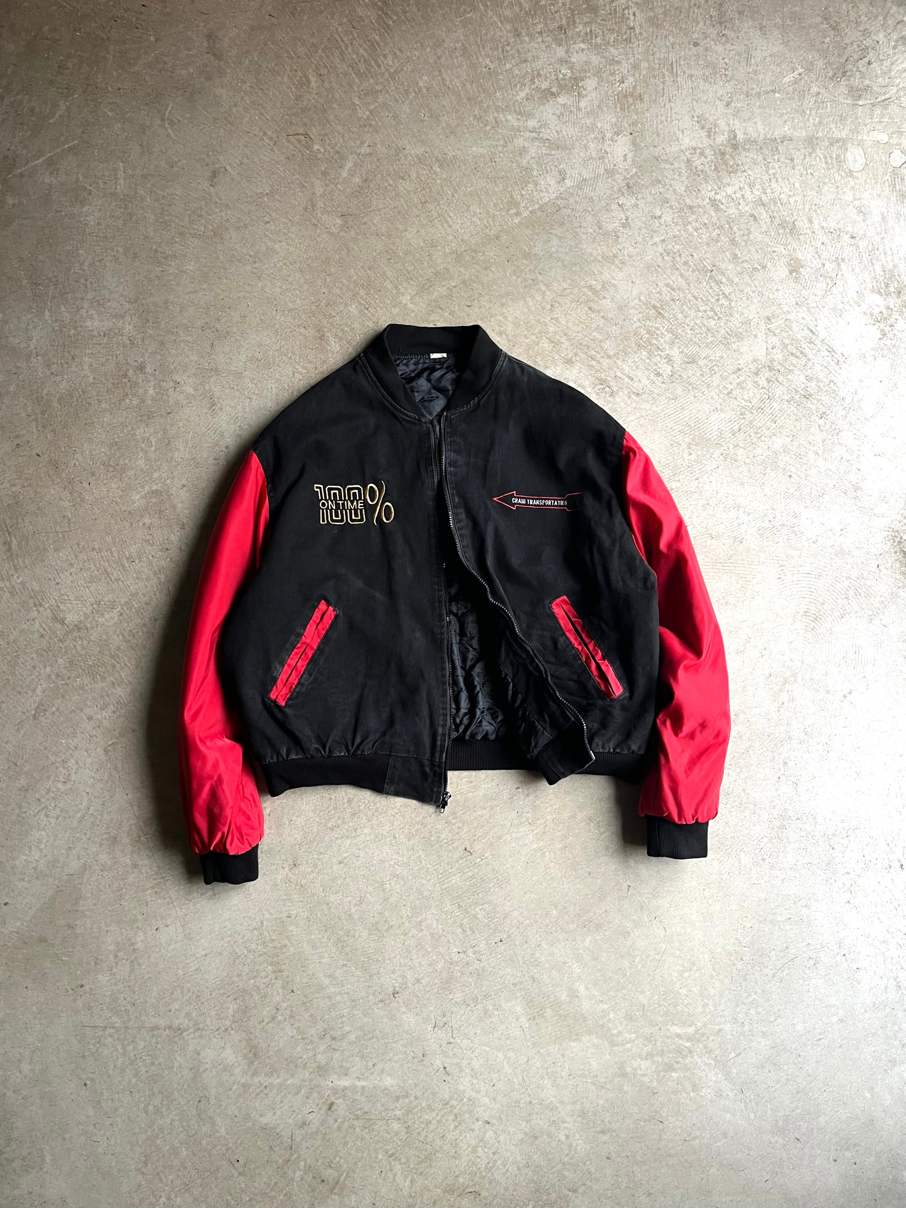 90's QUILTING LINER ZIPUP JACKET “CRAIG TRANSPOTATION CO.”