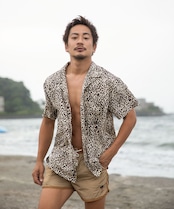 【SUNS】LEOPARD OPEN COLLAR SHIRTS［RSS018］