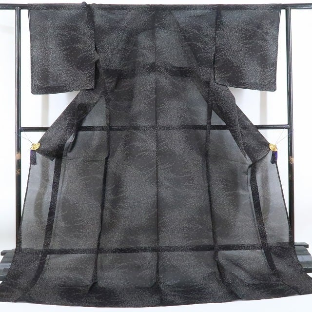 ゆめsaku2 未着用 紗紬 証紙付“夏和絹ぬ…爽々と風を仰いで心を伝う遥か