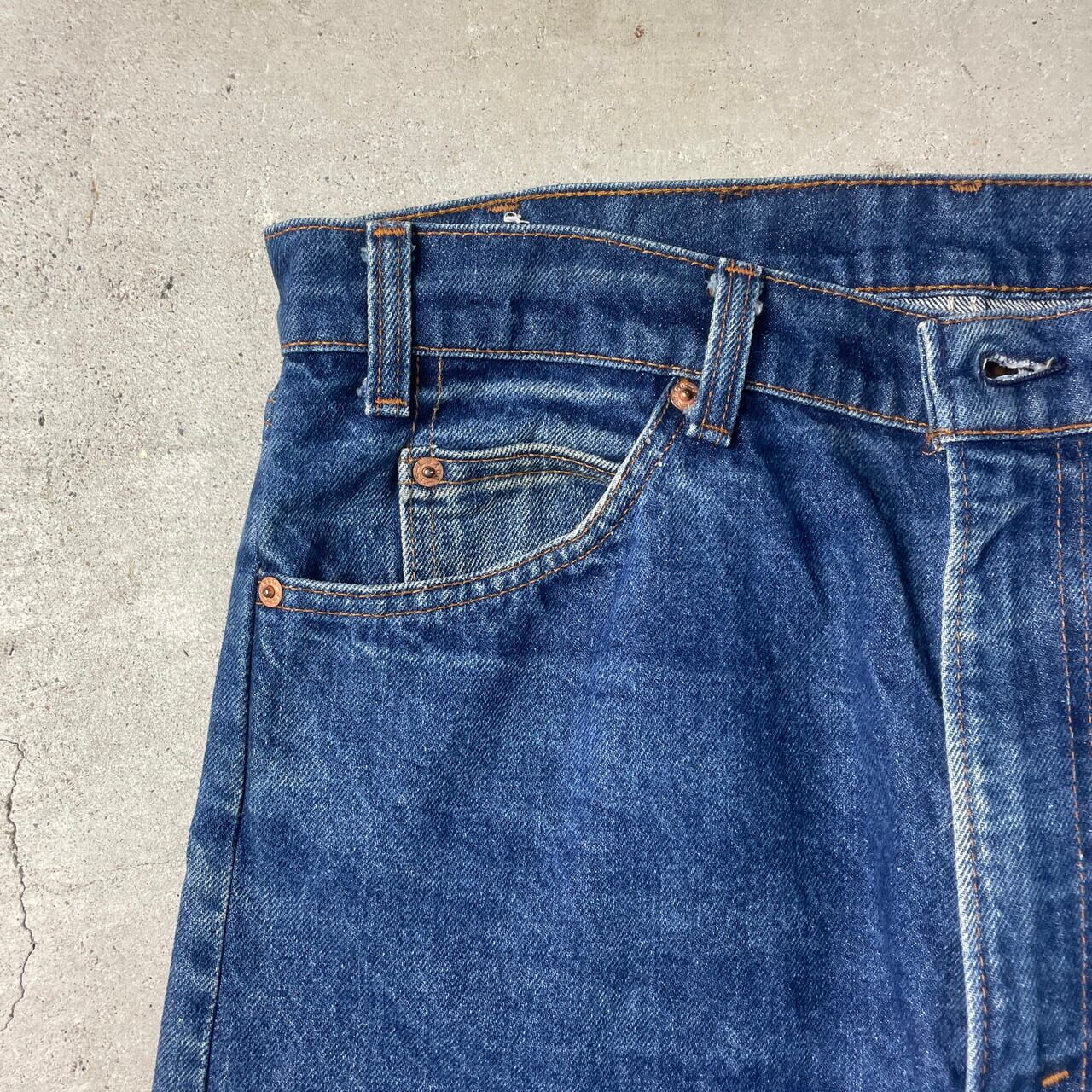 80年代 USA製 Levi's リーバイス 505 ストレートデニムパンツ オレンジ