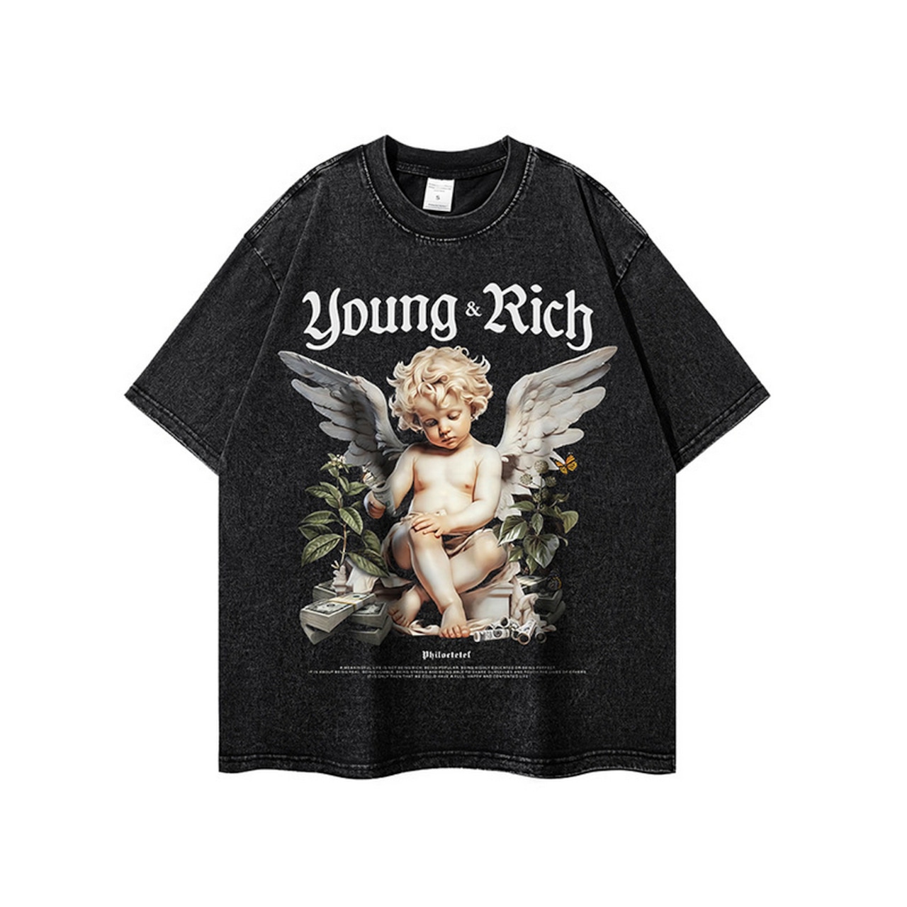 VINTAGE ストリート 天使赤ちゃん Tシャツ T875