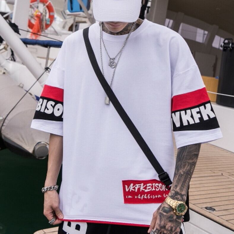 全2色 Tシャツ カットソー プリント カジュアル ストリート 