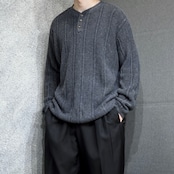 STRUCTURE ramie cotton henry neck knit