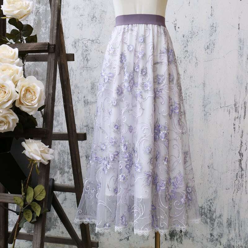 【ワンサイズ】プリンセス パープルスカート