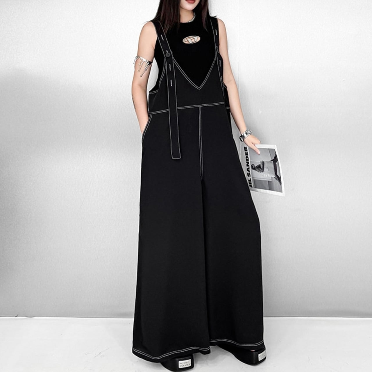 Stitched Wide Overall 01345