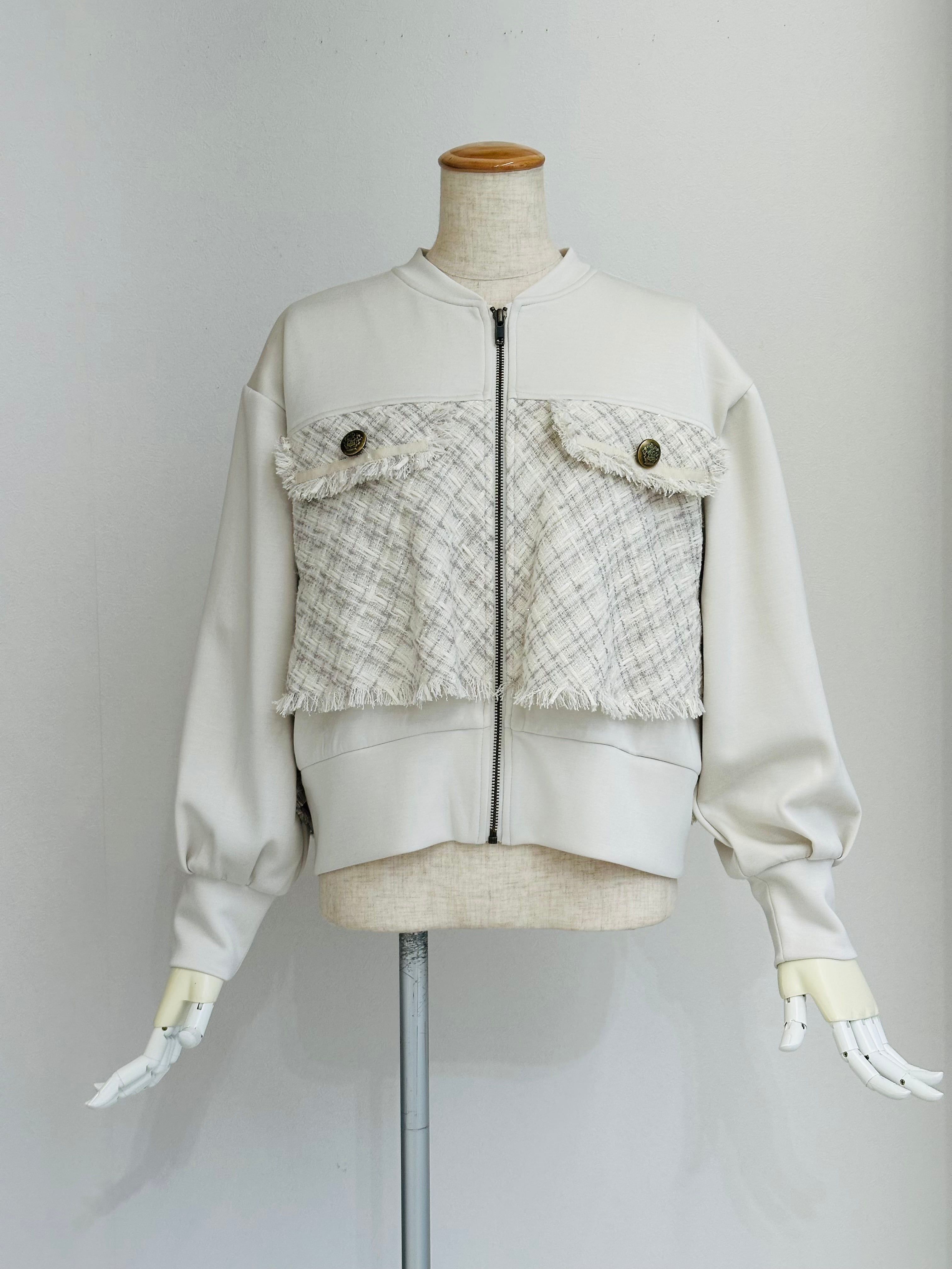 ツイードコンビブルゾン 70052-3102 GALENA ガレナ 2509a-014 | BlueOnion