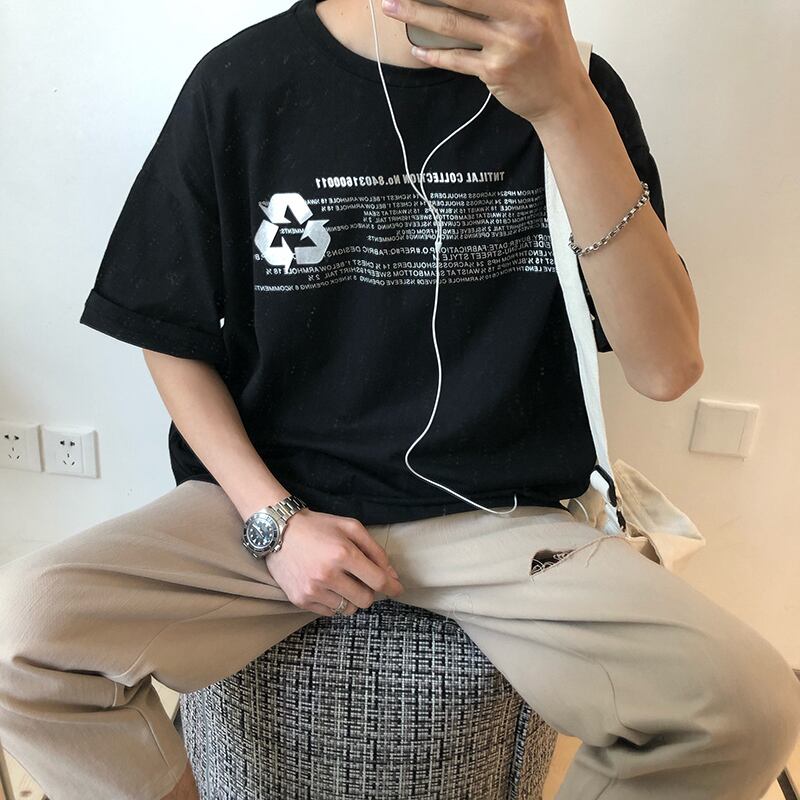 全3色 Tシャツ カットソー プリント カジュアル シンプル