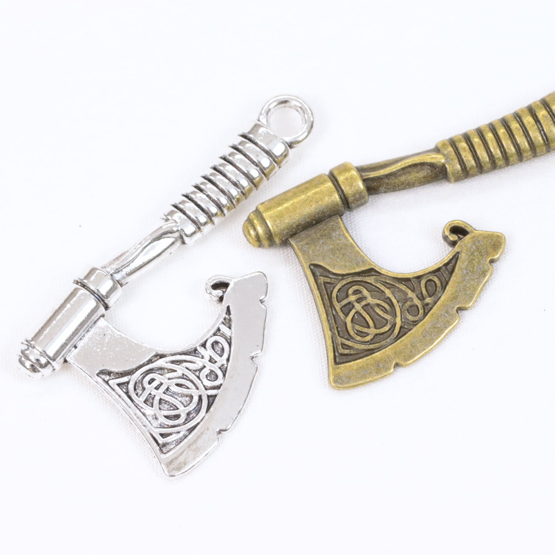 斧 武器 パーツ シルバー ブロンズ 金属 02000305 ハンドメイド 装飾
