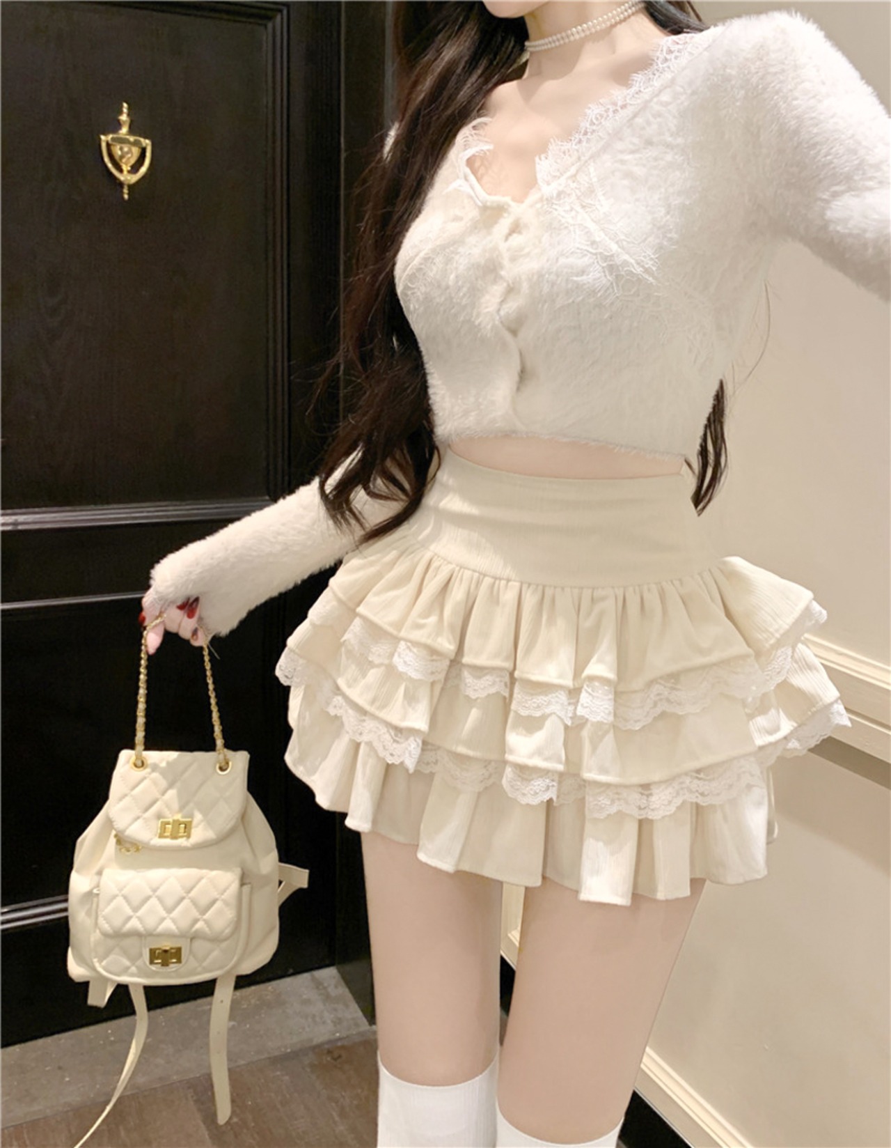 ガーリーフリルレーススカート LK1698