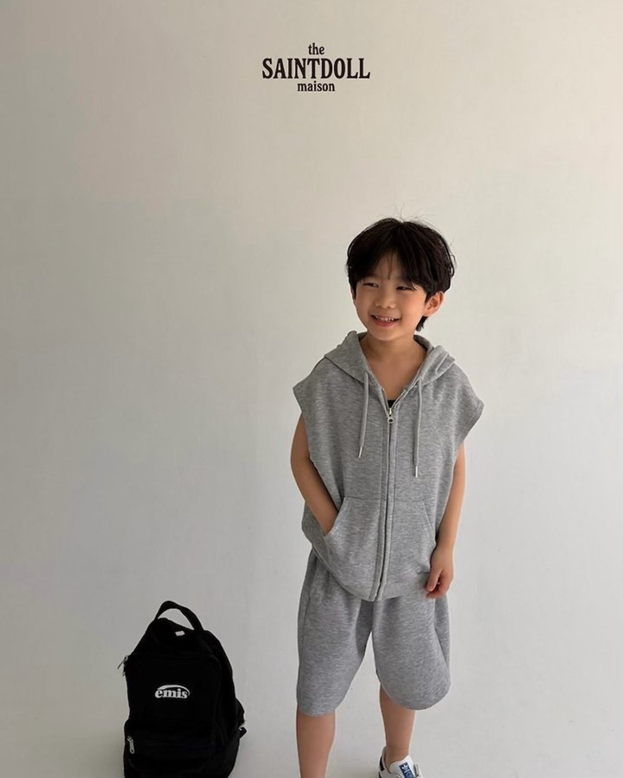 [SAINTDOLL] Patch Hood Zip-up Top / [세인트돌] 패치후드집업