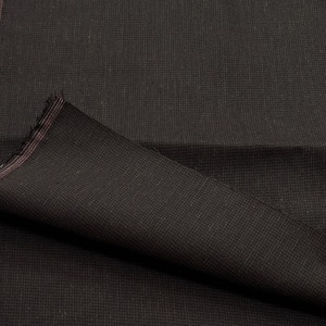 ★AM094◆2.5m◆ラスト1点‼◆綿ポリエステル混リネンタッチ生地◆小チェック◆グリーン×ネイビー