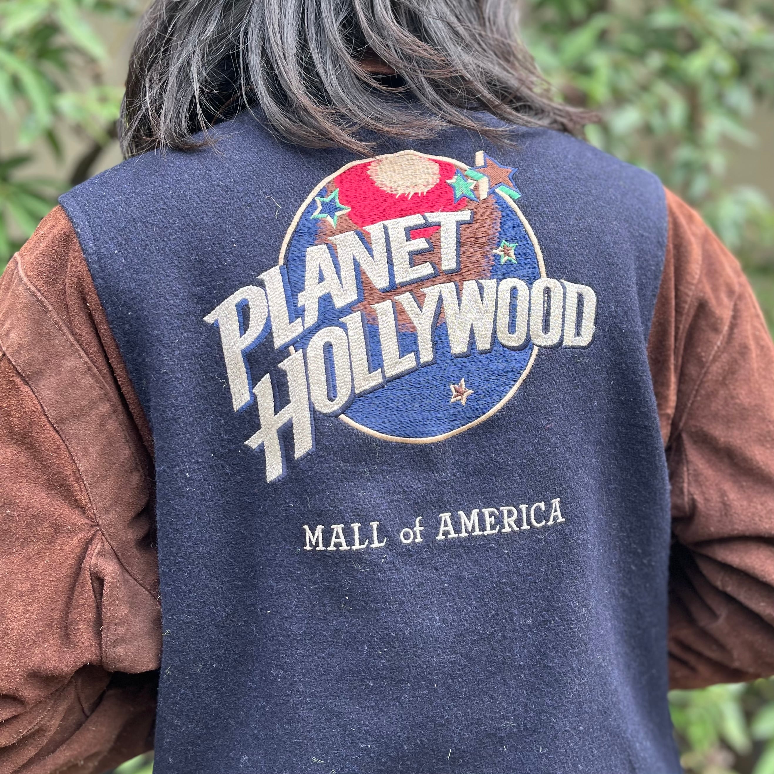 M』USA製 PLANET HOLLYWOOD プラネットハリウッド ウール スタジャン