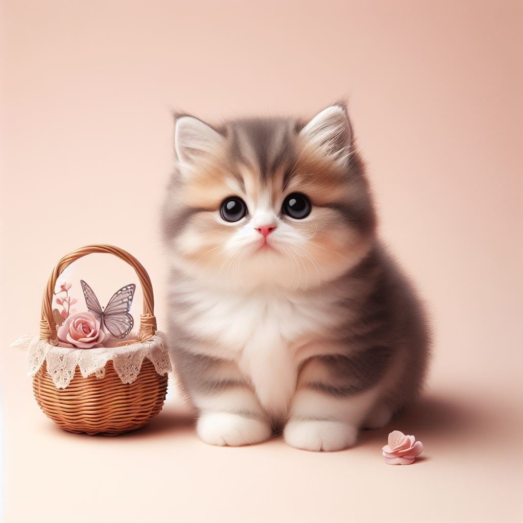 可愛いマンチカンの子猫 デジタルイラスト デジタル画像 | hidepyon18